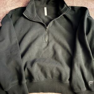 Fabletics Black Half-Zip Pullover Sweater